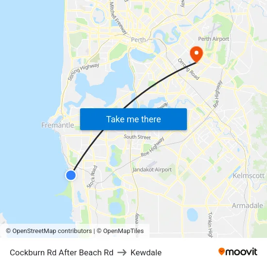 Cockburn Rd After Beach Rd to Kewdale map