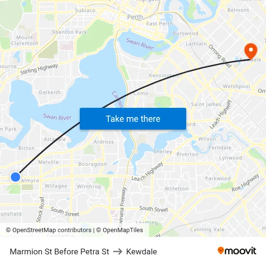 Marmion St Before Petra St to Kewdale map