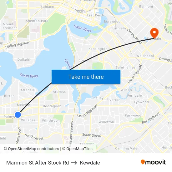 Marmion St After Stock Rd to Kewdale map