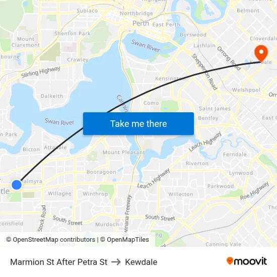 Marmion St After Petra St to Kewdale map