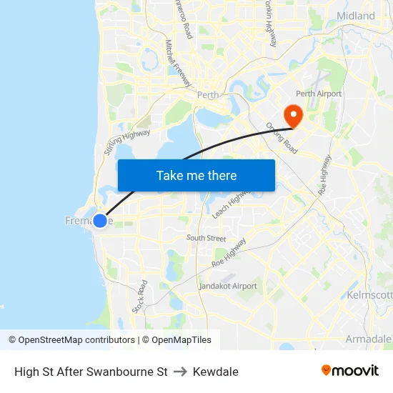 High St After Swanbourne St to Kewdale map