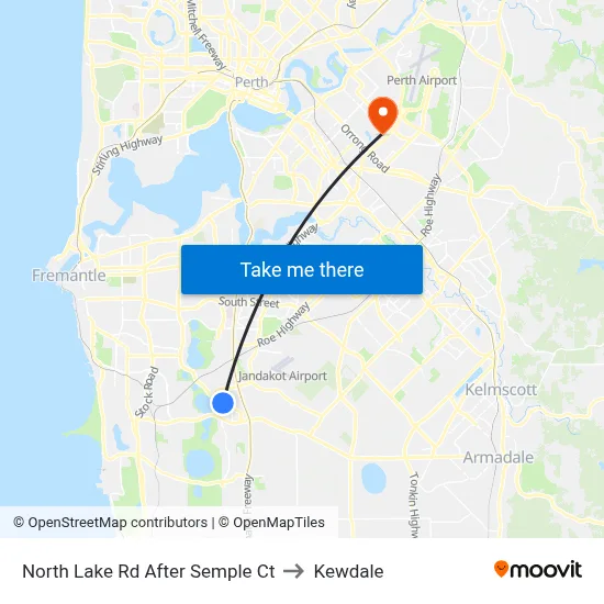 North Lake Rd After Semple Ct to Kewdale map