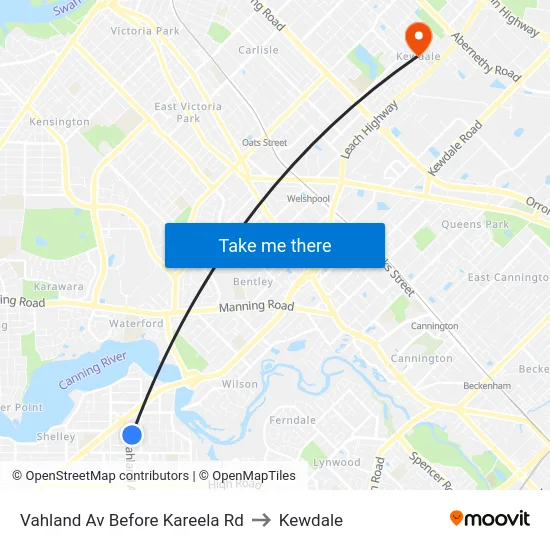 Vahland Av Before Kareela Rd to Kewdale map
