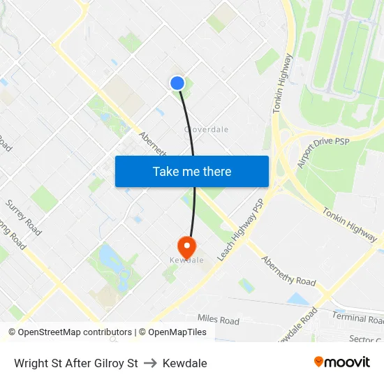 Wright St After Gilroy St to Kewdale map