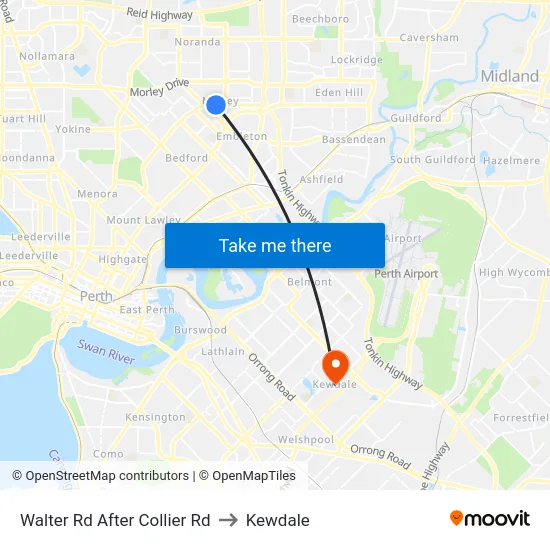 Walter Rd After Collier Rd to Kewdale map