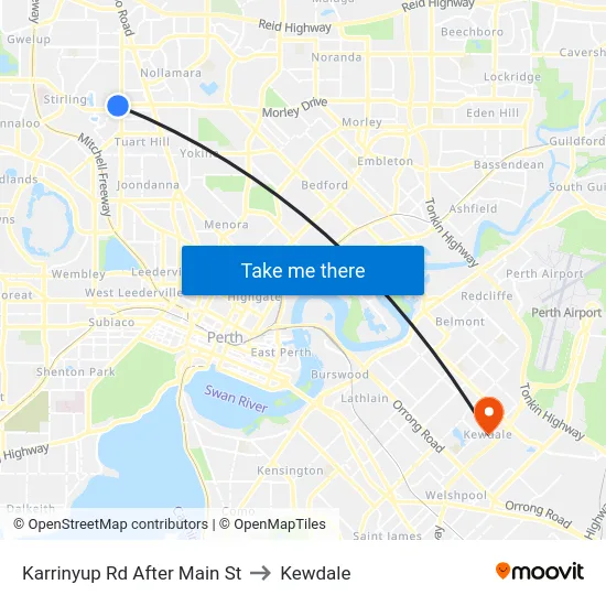 Karrinyup Rd After Main St to Kewdale map