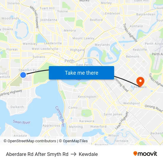 Aberdare Rd After Smyth Rd to Kewdale map