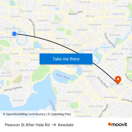 Pearson St After Hale Rd to Kewdale map