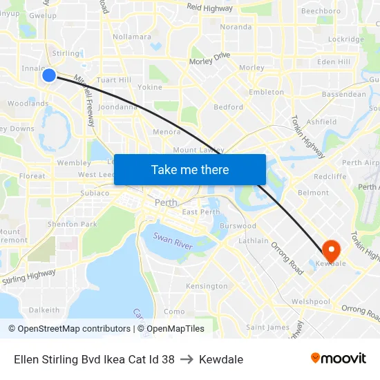 Ellen Stirling Bvd Ikea Cat Id 38 to Kewdale map