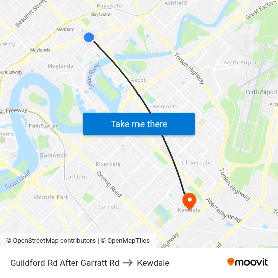 Guildford Rd After Garratt Rd to Kewdale map