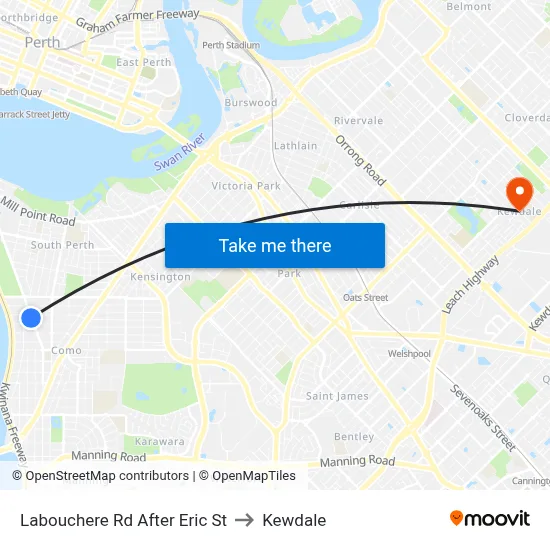 Labouchere Rd After Eric St to Kewdale map