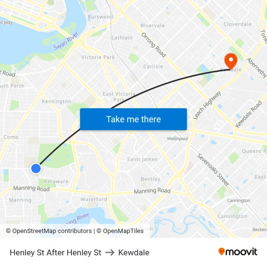 Henley St After Henley St to Kewdale map