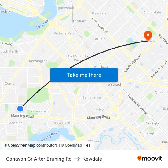 Canavan Cr After Bruning Rd to Kewdale map