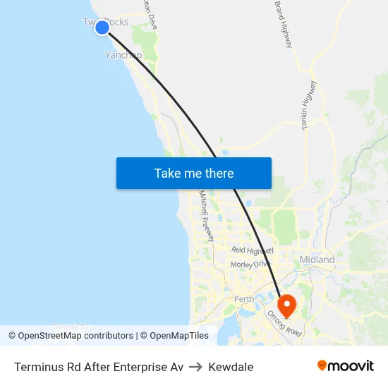Terminus Rd After Enterprise Av to Kewdale map