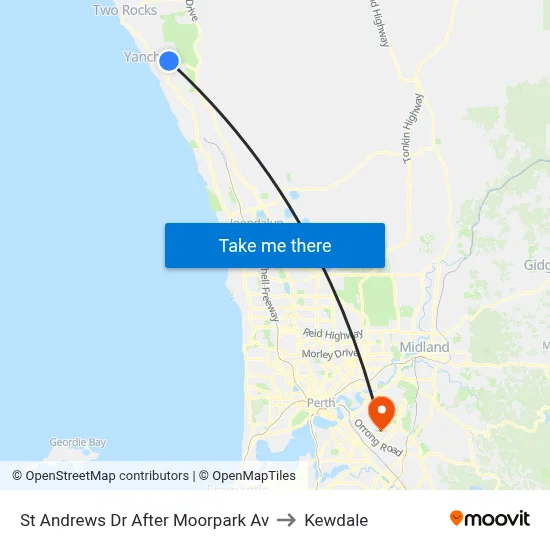 St Andrews Dr After Moorpark Av to Kewdale map