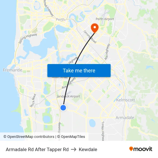 Armadale Rd After Tapper Rd to Kewdale map