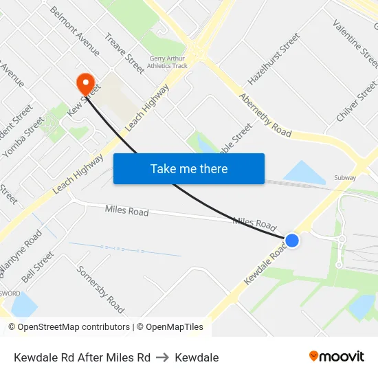 Kewdale Rd After Miles Rd to Kewdale map