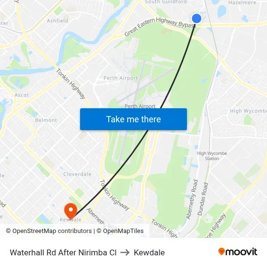 Waterhall Rd After Nirimba Cl to Kewdale map