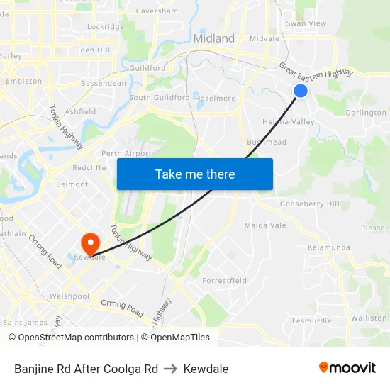 Banjine Rd After Coolga Rd to Kewdale map