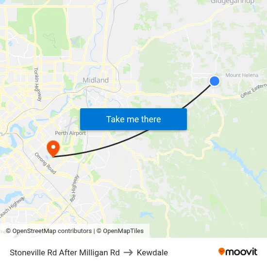 Stoneville Rd After Milligan Rd to Kewdale map