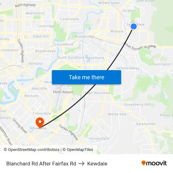 Blanchard Rd After Fairfax Rd to Kewdale map