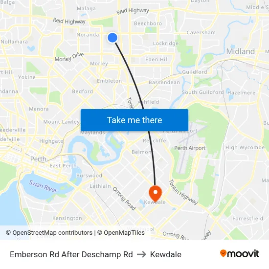 Emberson Rd After Deschamp Rd to Kewdale map