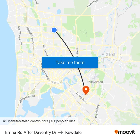 Errina Rd After Daventry Dr to Kewdale map