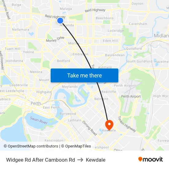 Widgee Rd After Camboon Rd to Kewdale map