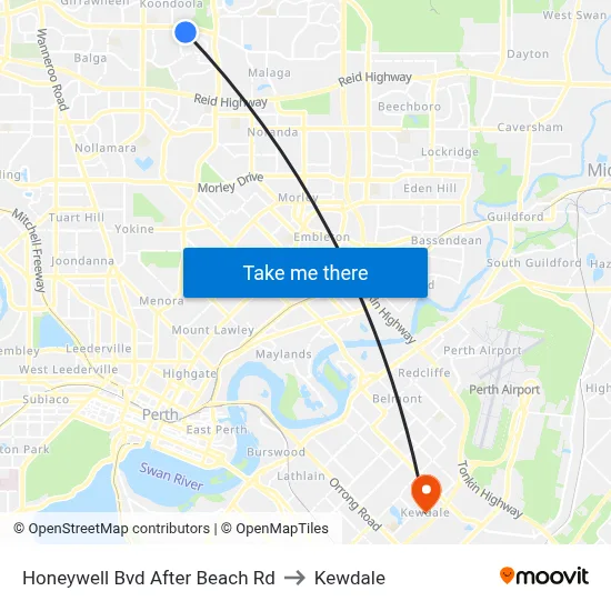 Honeywell Bvd After Beach Rd to Kewdale map