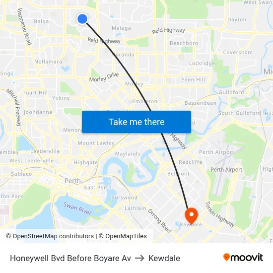 Honeywell Bvd Before Boyare Av to Kewdale map