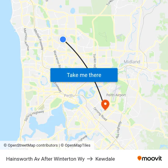 Hainsworth Av After Winterton Wy to Kewdale map