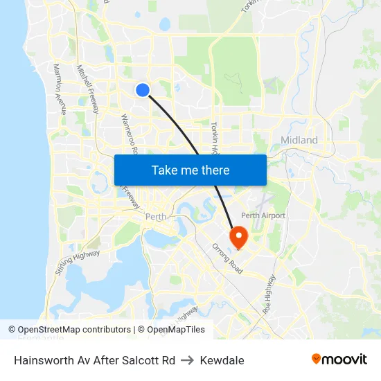 Hainsworth Av After Salcott Rd to Kewdale map