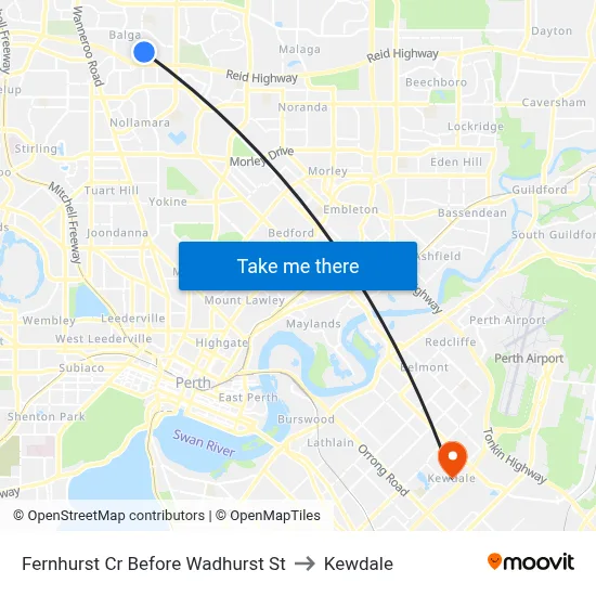 Fernhurst Cr Before Wadhurst St to Kewdale map