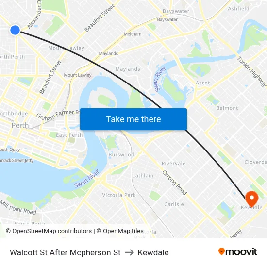 Walcott St After Mcpherson St to Kewdale map