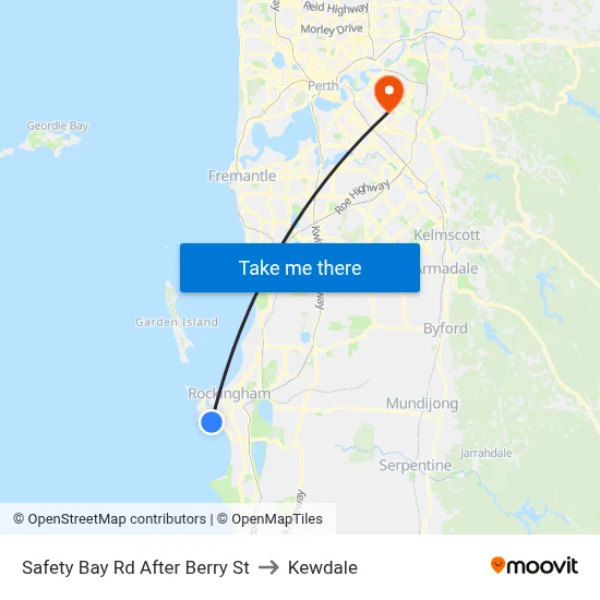 Safety Bay Rd After Berry St to Kewdale map
