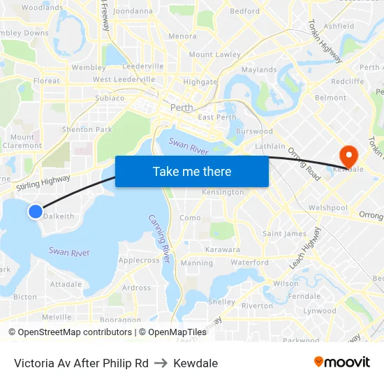 Victoria Av After Philip Rd to Kewdale map
