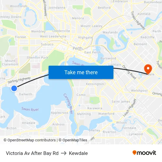 Victoria Av After Bay Rd to Kewdale map