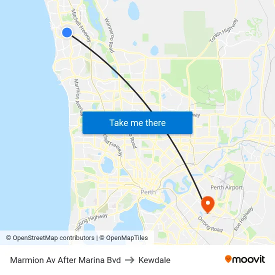 Marmion Av After Marina Bvd to Kewdale map