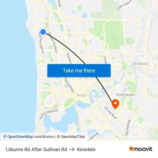 Lilburne Rd After Sullivan Rd to Kewdale map