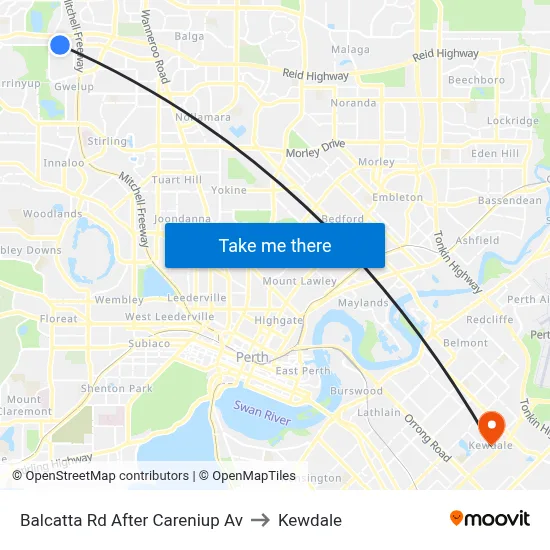 Balcatta Rd After Careniup Av to Kewdale map