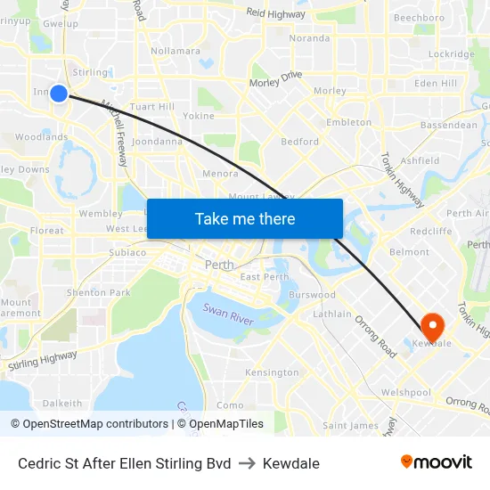 Cedric St After Ellen Stirling Bvd to Kewdale map