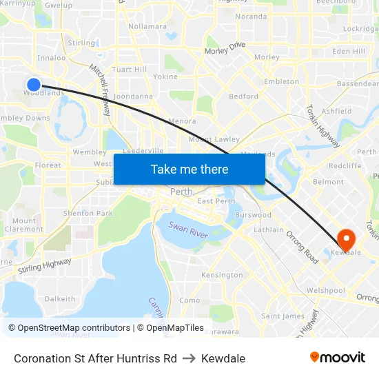 Coronation St After Huntriss Rd to Kewdale map