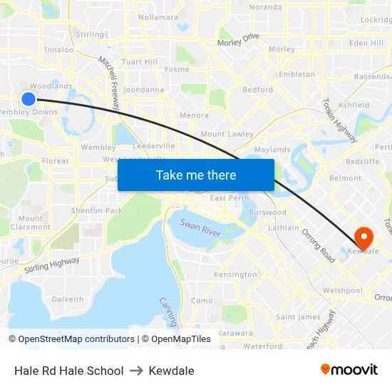 Hale Rd Hale School to Kewdale map