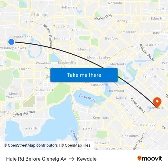 Hale Rd Before Glenelg Av to Kewdale map