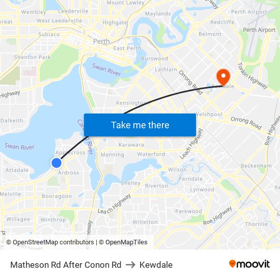 Matheson Rd After Conon Rd to Kewdale map