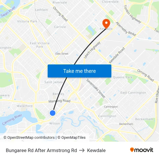 Bungaree Rd After Armstrong Rd to Kewdale map