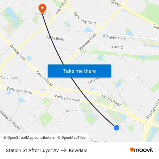 Station St After Luyer Av to Kewdale map