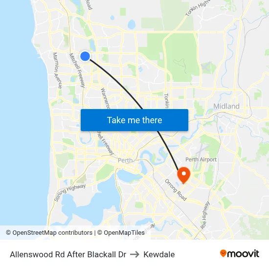 Allenswood Rd After Blackall Dr to Kewdale map