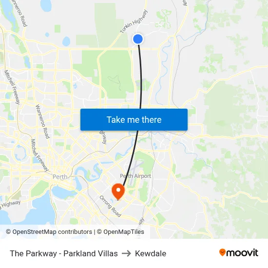 The Parkway   - Parkland Villas to Kewdale map