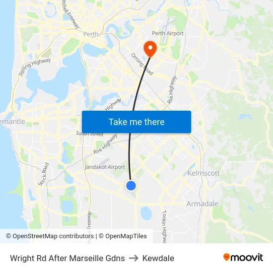 Wright Rd After Marseille Gdns to Kewdale map
